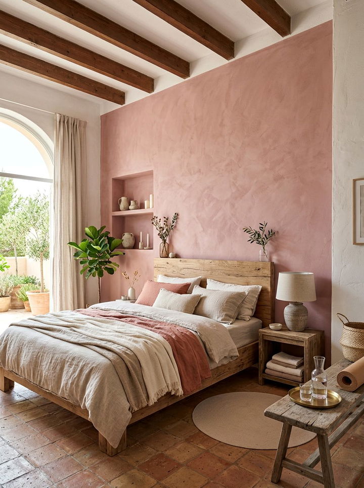 Dusty Rose Textured Plaster Wall - 30 dusty rose accent wall bedroom