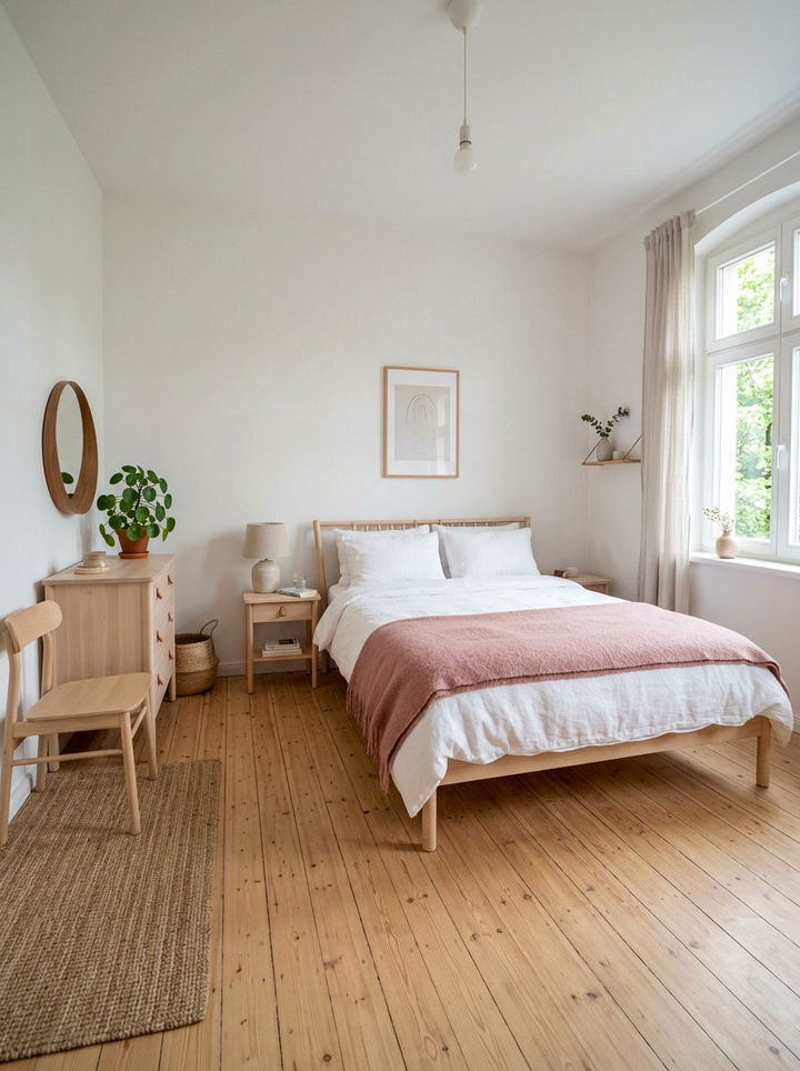 Dusty pink Scandinavian bedroom - 30 dusty pink bedroom ideas