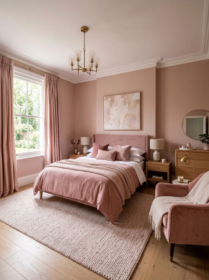 Dusty pink master bedroom - 30 dusty pink bedroom ideas