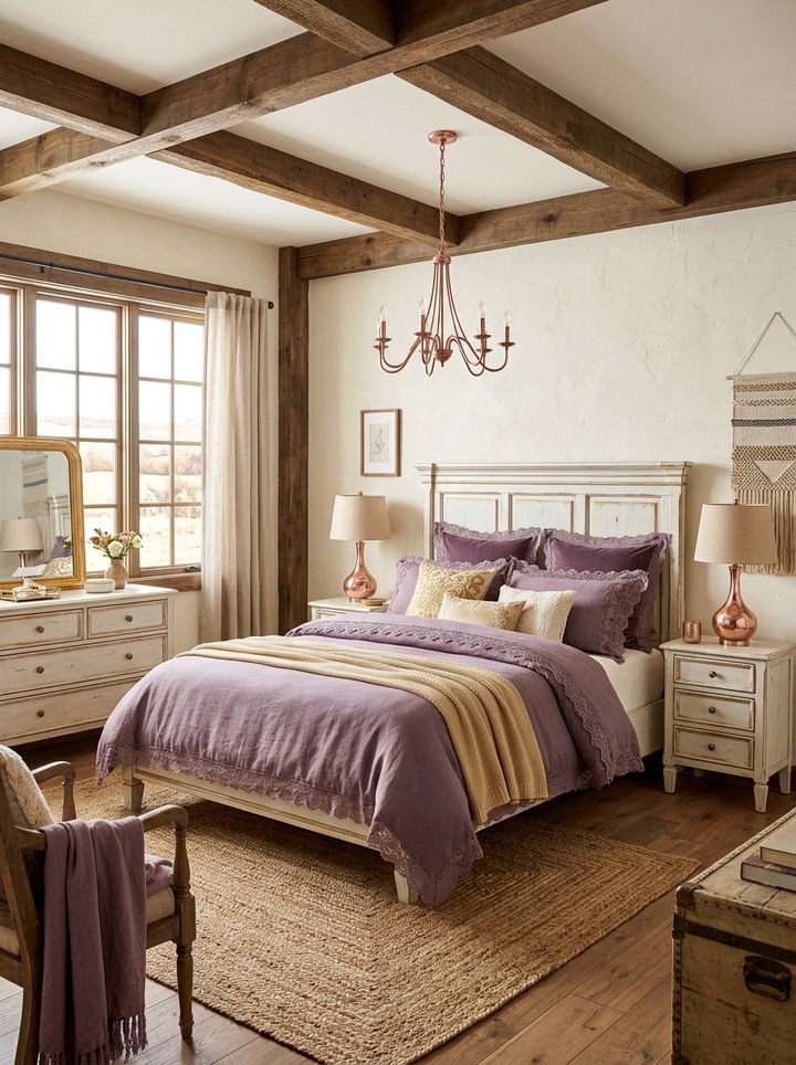 Dusty purple gold bedroom - 30 purple and gold bedroom color combo