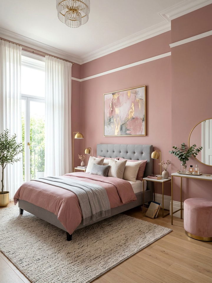 Dusty rose bedroom - 30 luxurious bedroom color ideas
