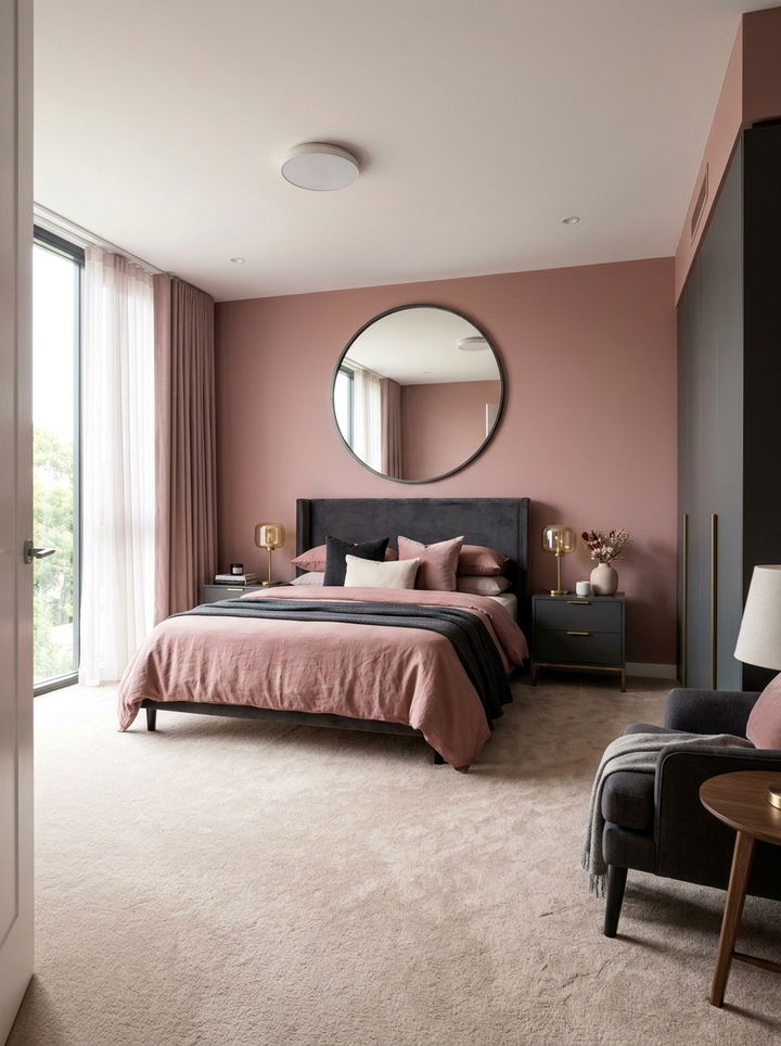 Dusty rose bedroom - 30 modern bedroom color ideas