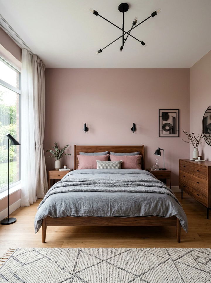 Dusty rose bedroom - 30 Nordic bedroom color ideas