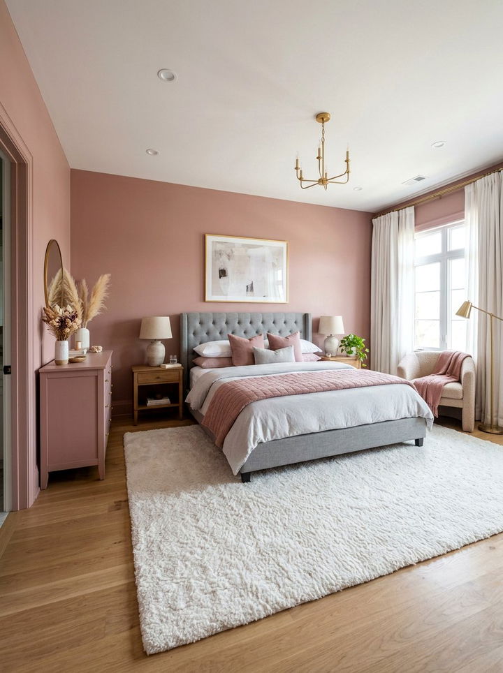 Dusty rose bedroom - 30 romantic bedroom color ideas