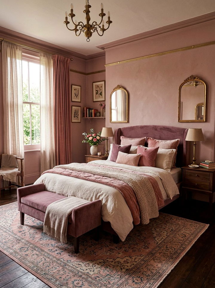 Dusty rose bedroom - 30 soft color bedroom ideas