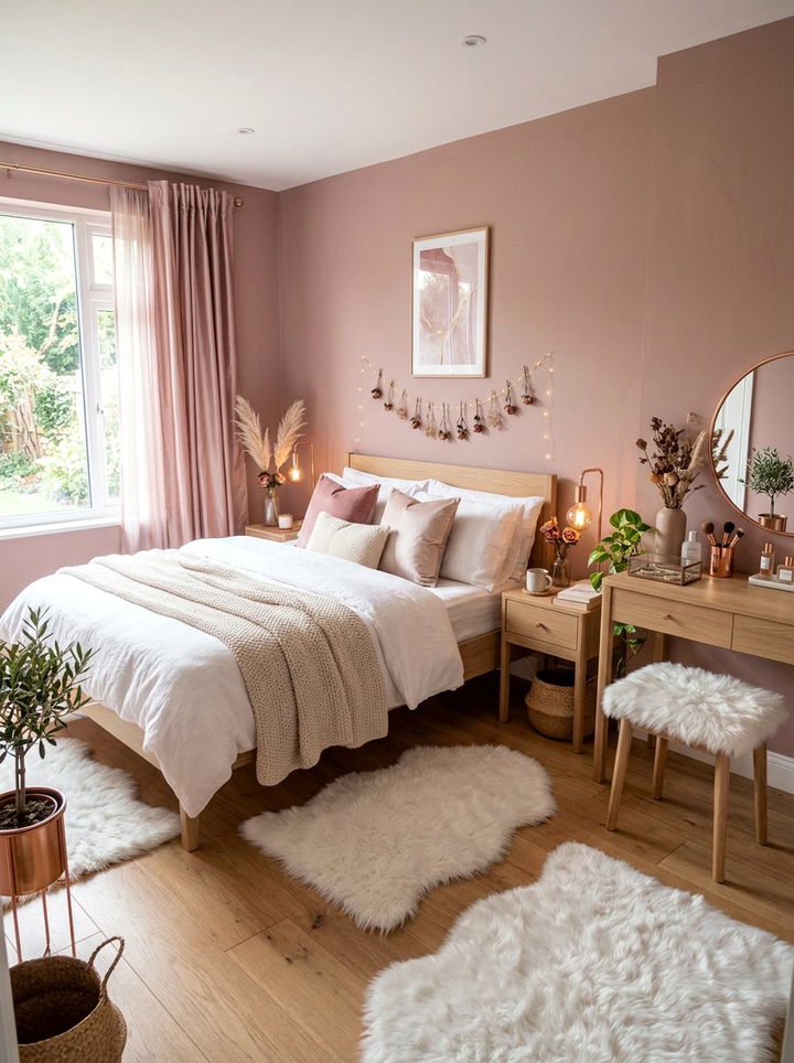 Dusty rose bedroom - 30 earthy bedroom color ideas