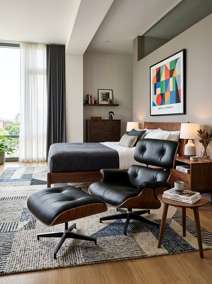 Eames Lounge Chair - 30 bedroom seating ideas