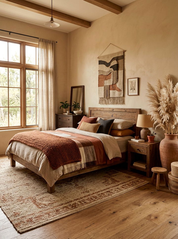 Earth Tone Bedroom - 30 rust bedroom ideas