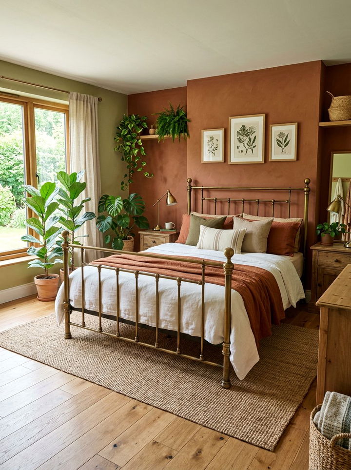 Earth Tone Brass Bed - 30 bedroom brass beds