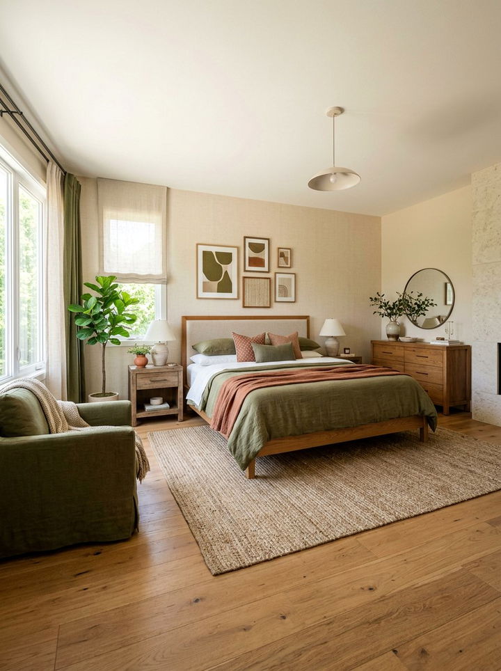 Earth Tone Transitional Bedroom - 30 transitional bedroom ideas