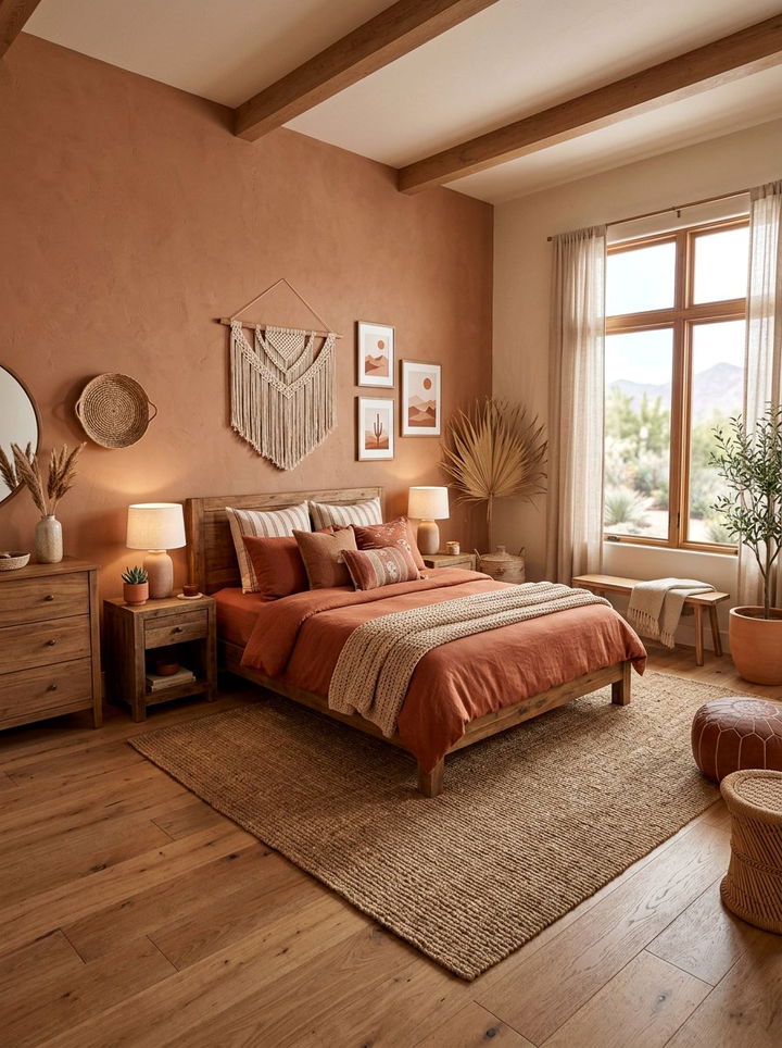 Earth tone palette - 30 calming bedroom ideas