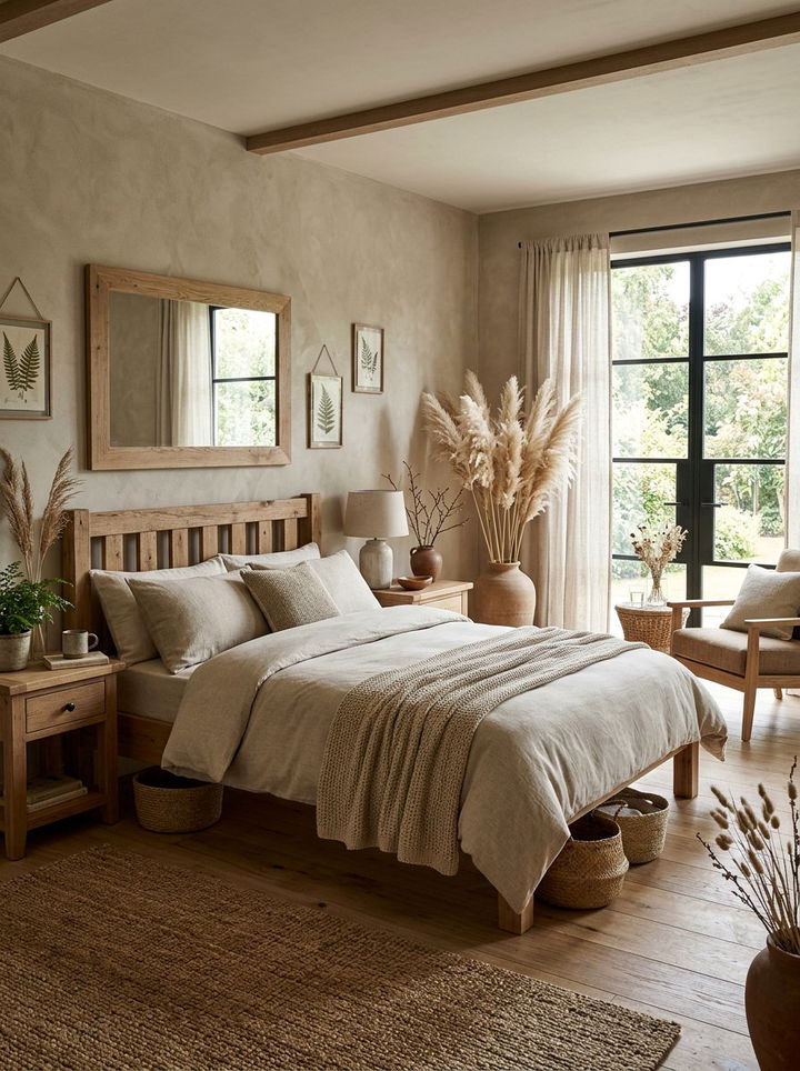 Earthy Beige Bedroom - 30 beige and cream bedroom color combo