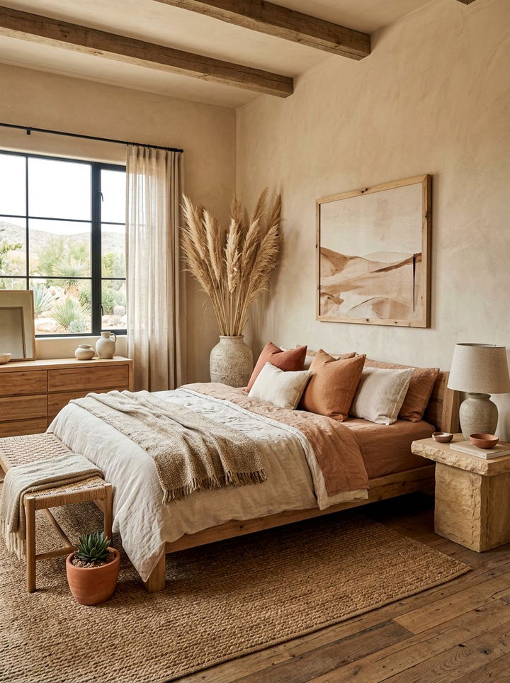 Earthy Beige Bedroom - 30 beige bedroom decor ideas