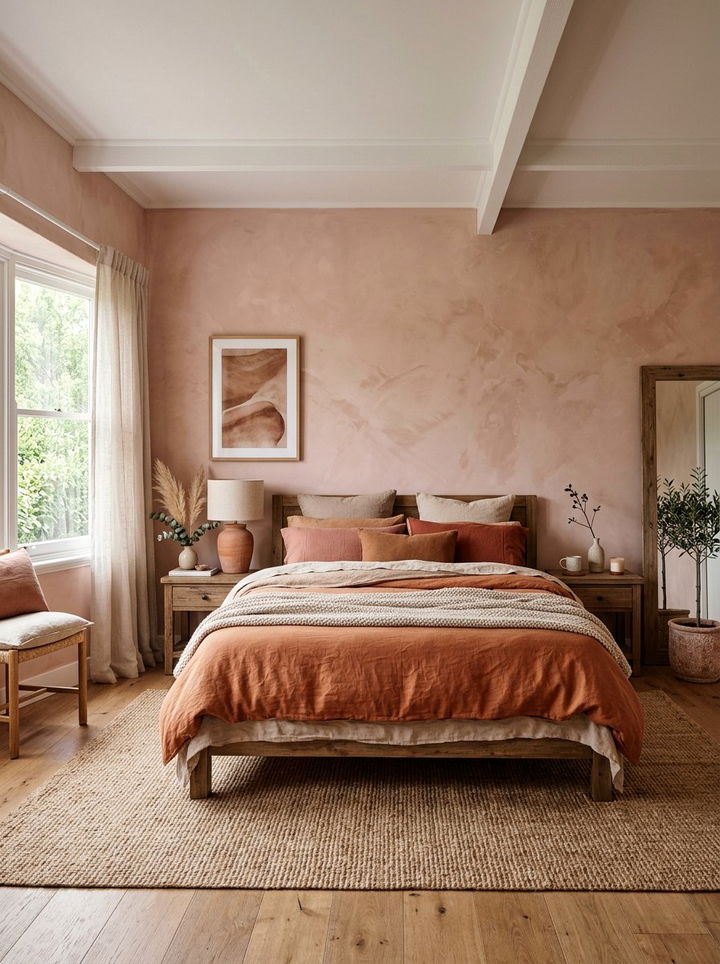 Earthy Blush Bedroom - 30 blush bedroom ideas