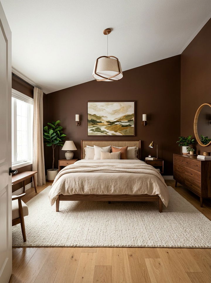 Earthy Brown Bedroom - 30 warm tone bedroom ideas