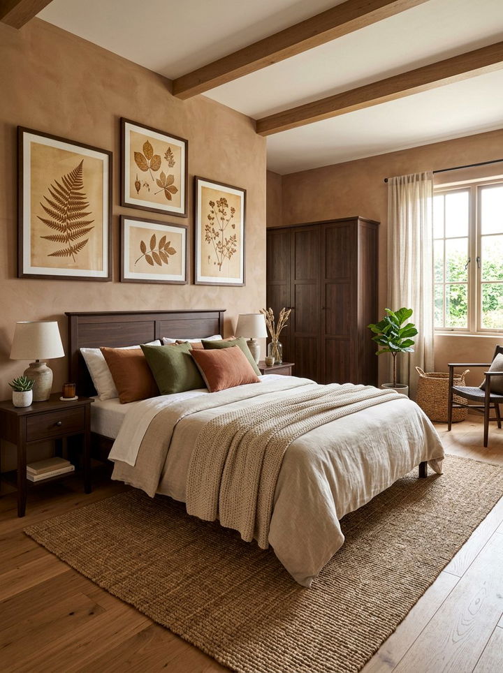 Earthy Brown Bedroom - 30 amber and brown bedroom ideas