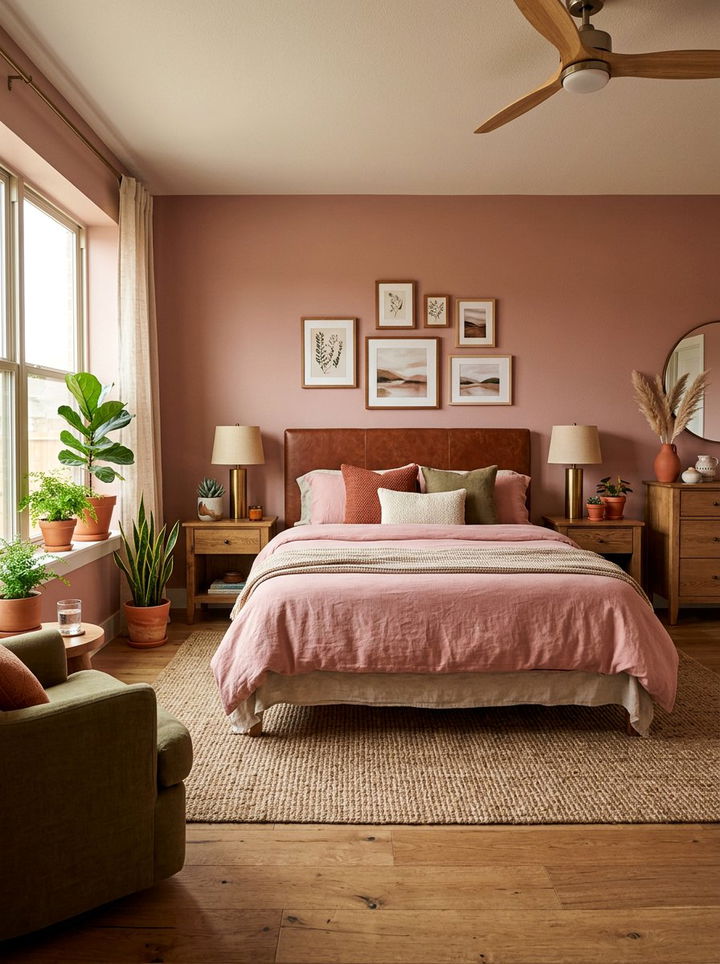 Earthy Dusty Rose Bedroom - 30 dusty rose bedroom ideas