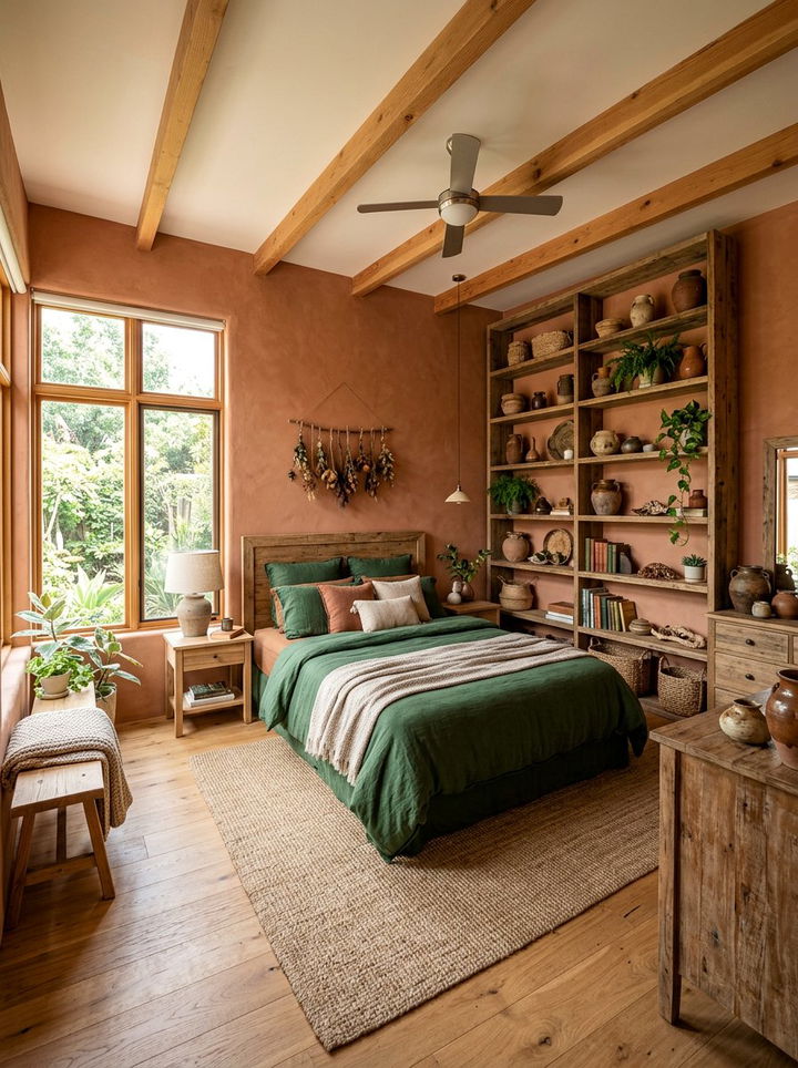 Earthy Square Bedroom - 30 square bedroom ideas