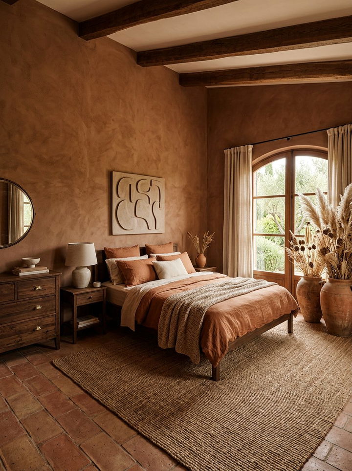 Earthy Terracotta Bedroom - 30 African bedroom ideas