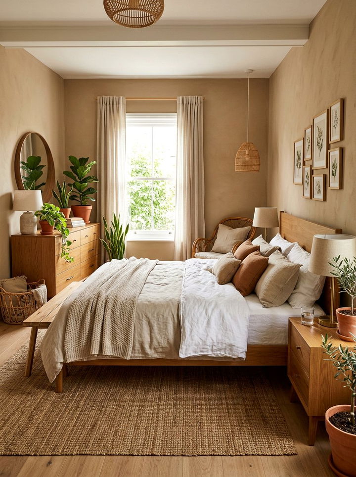 Earthy beige bedroom - 30 beige bedroom design ideas
