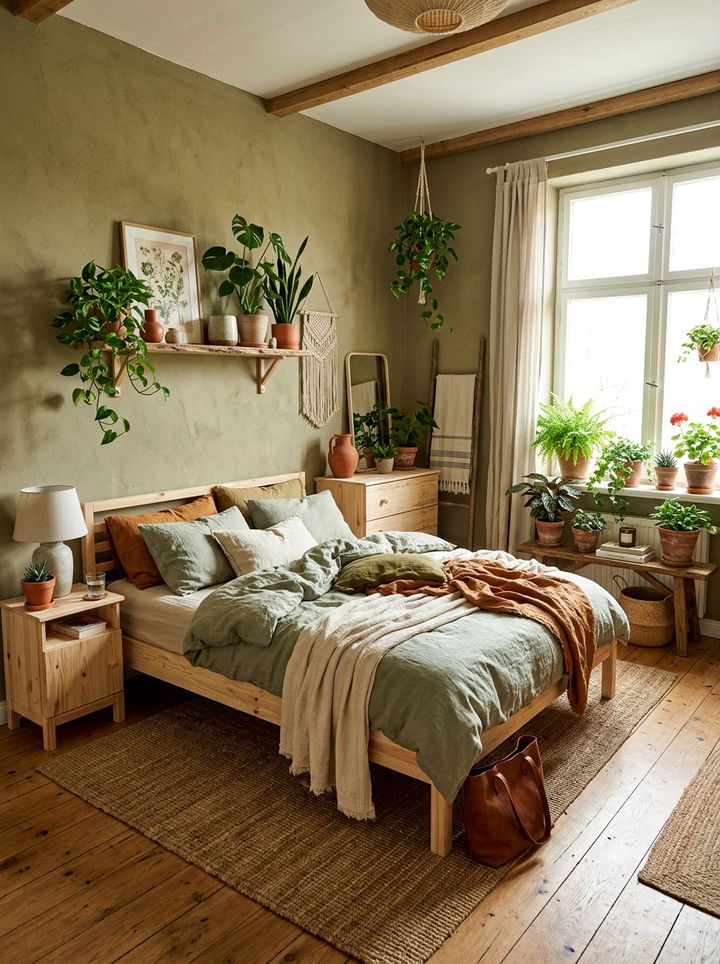 Earthy green bedroom - 30 contemporary green bedroom ideas