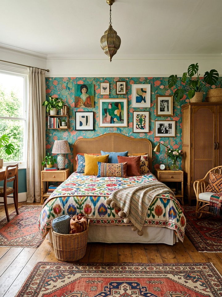 Eclectic Cane Bedroom - 30 cane bedroom ideas