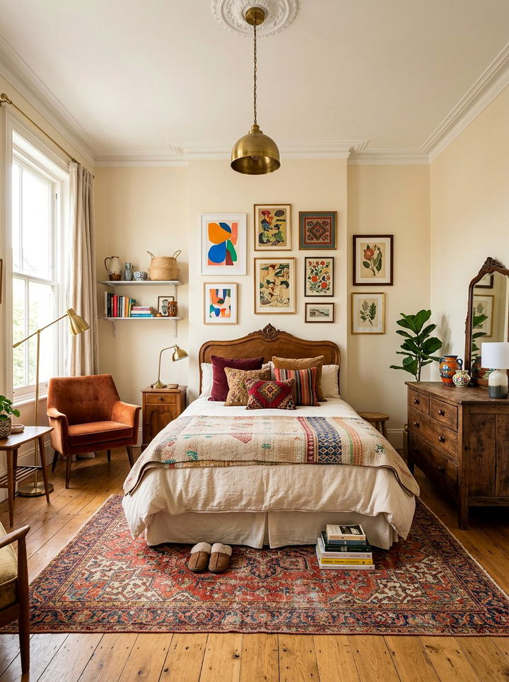 Eclectic Cream Bedroom - 30 cream bedroom ideas