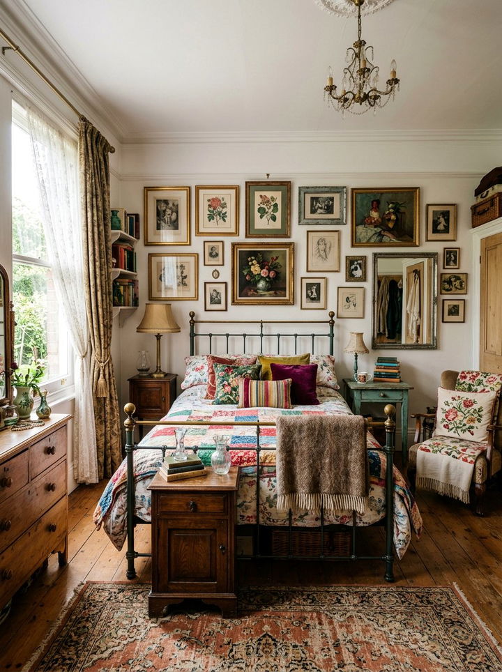 Eclectic Vintage Bedroom - 30 young adult bedroom ideas