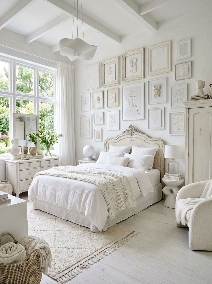 Eclectic White Bedroom - 30 white bedroom decor ideas