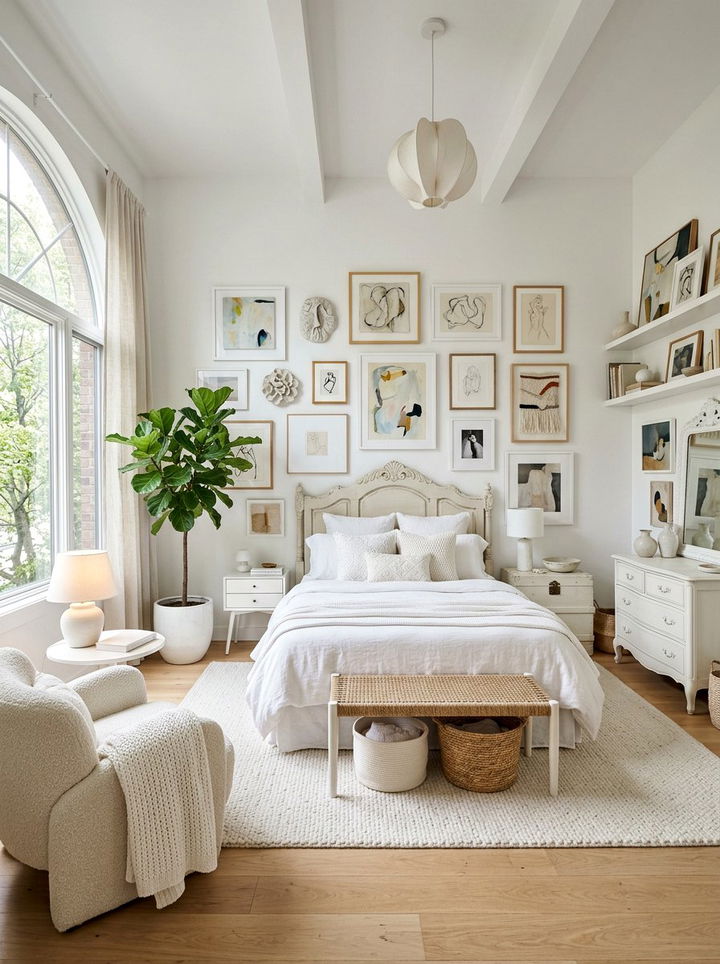 Eclectic White Bedroom - 30 white bedroom ideas