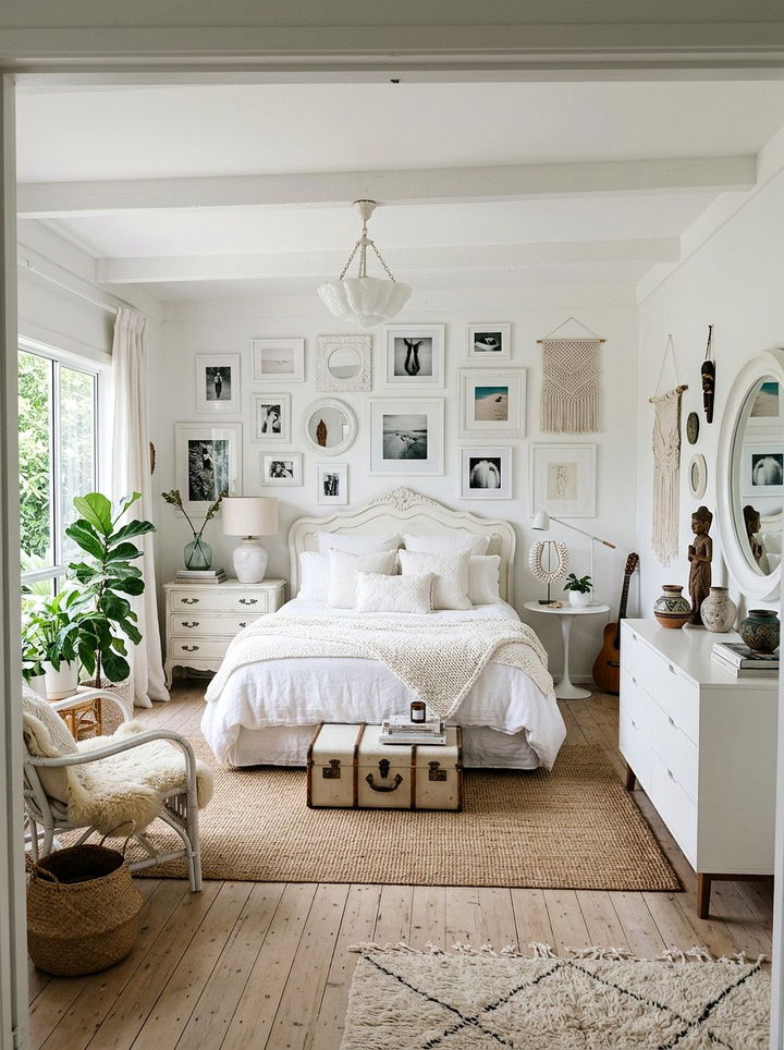 Eclectic White Bedroom - 30 white bedroom design ideas