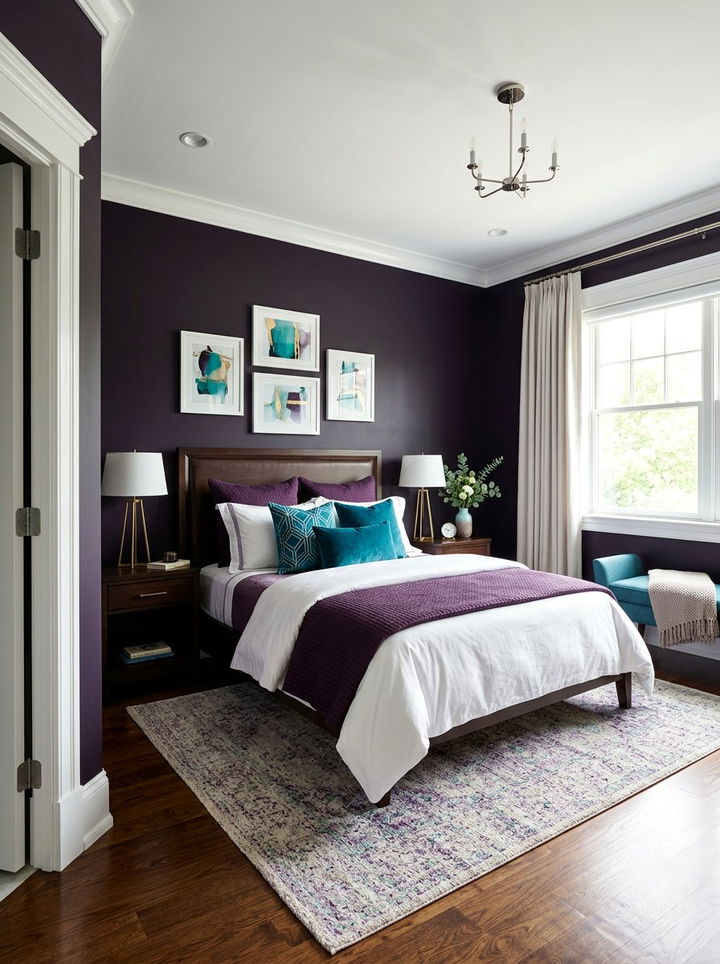 Eggplant Bedroom - 30 bedroom purple walls