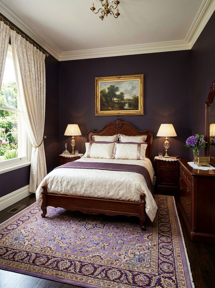 Eggplant Traditional Bedroom - 30 purple bedroom ideas