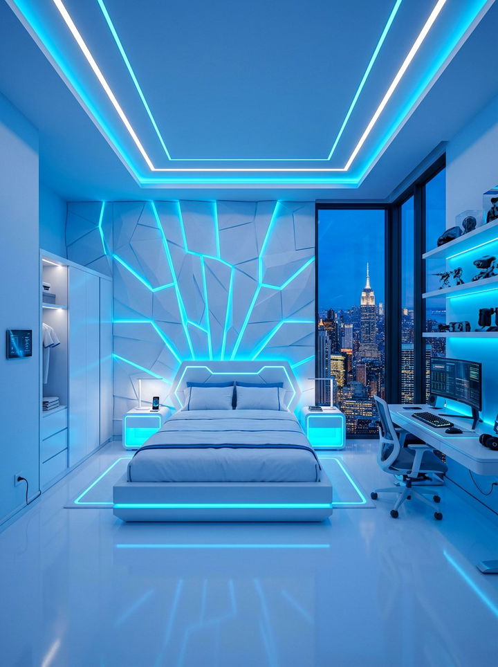 Electric Blue Bedroom - 30 contemporary blue bedroom ideas
