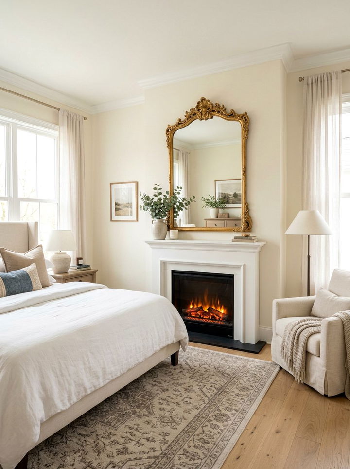 Electric Fireplace With Mirror - 30 bedroom electric fireplace ideas