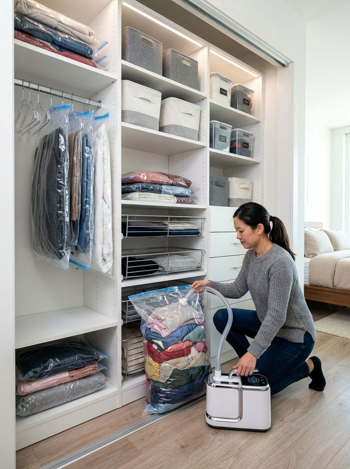 Electric Pump Vacuum System - 30 bedroom vacuum storage bags