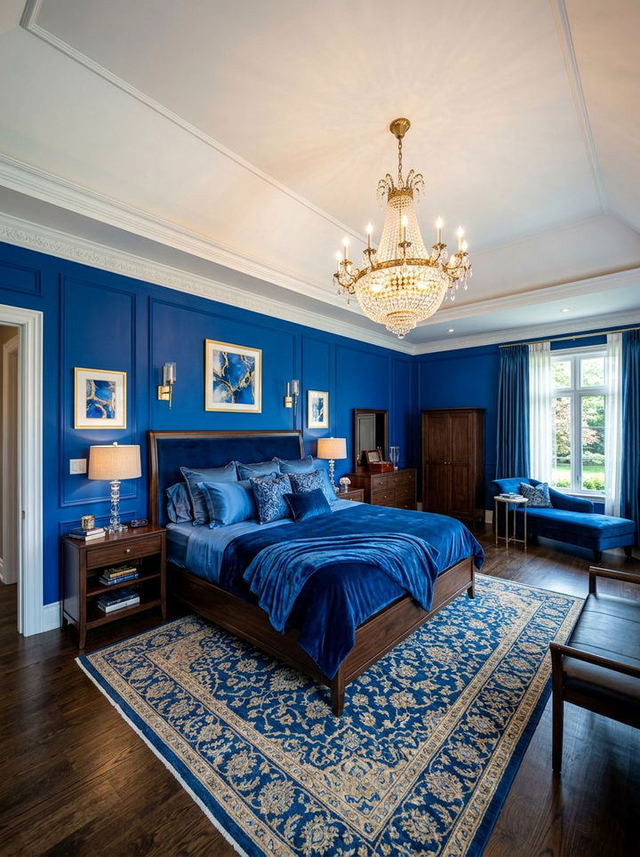 Electric blue master bedroom - 30 electric blue bedroom ideas