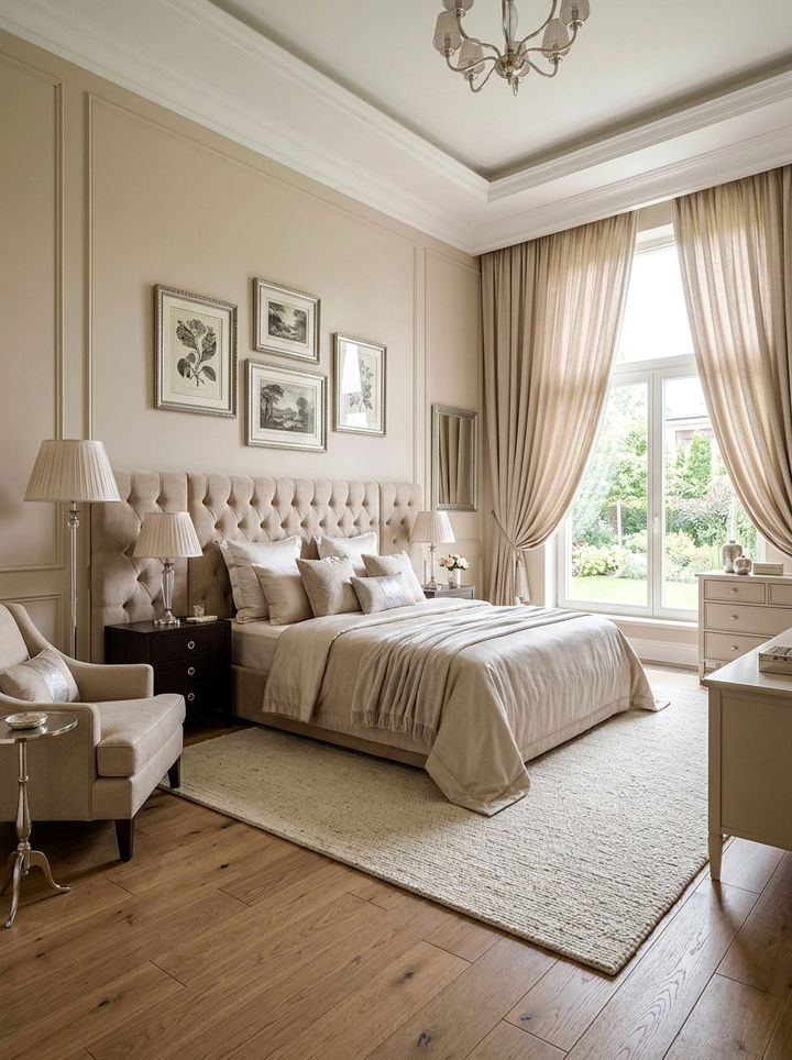 Elegant beige bedroom - 30 beige bedroom design ideas