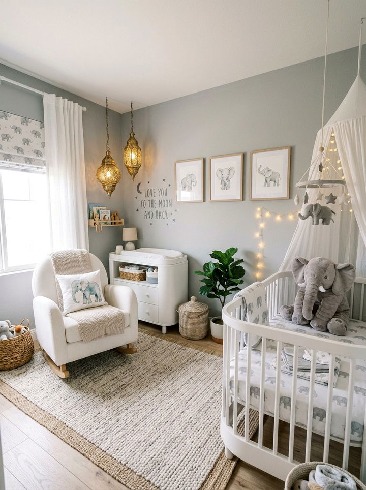 Elephant Theme Bedroom - 30 animal themed bedroom ideas