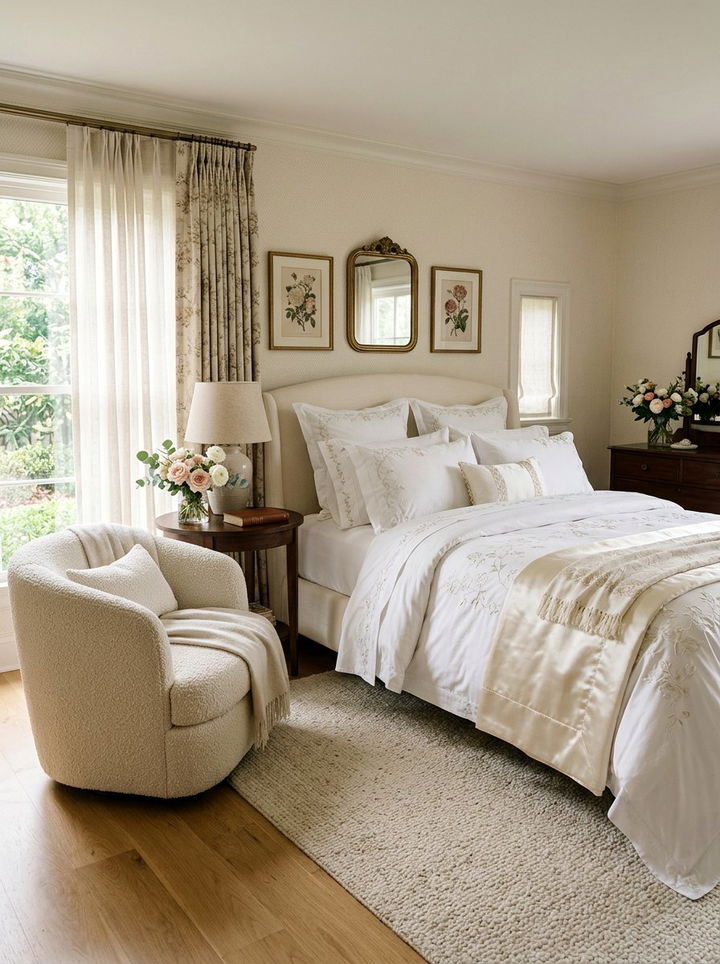 Embroidered Bedding - 30 soft texture bedroom ideas