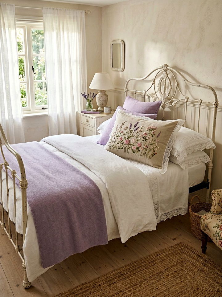 Embroidered Floral Euro Sham - 30 bedroom euro shams