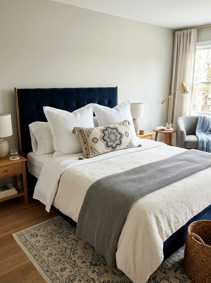 Embroidered Lumbar Pillow - 30 embroidered bedroom ideas