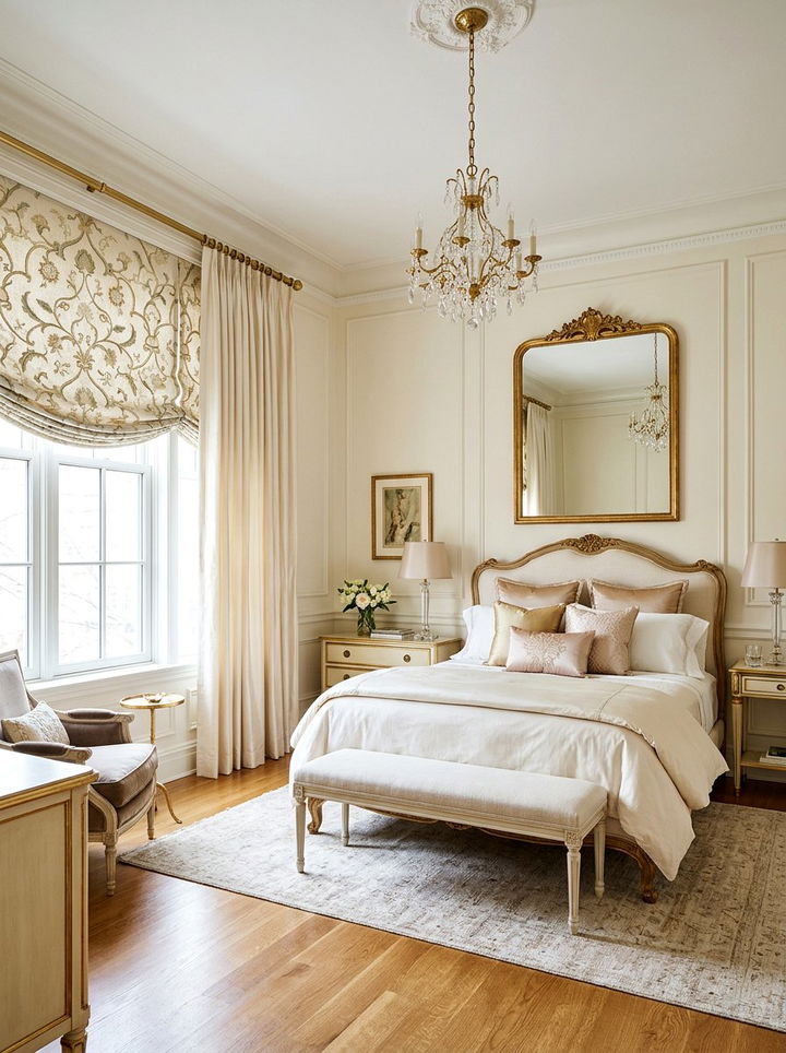 Embroidered Roman Shade - 30 bedroom blinds