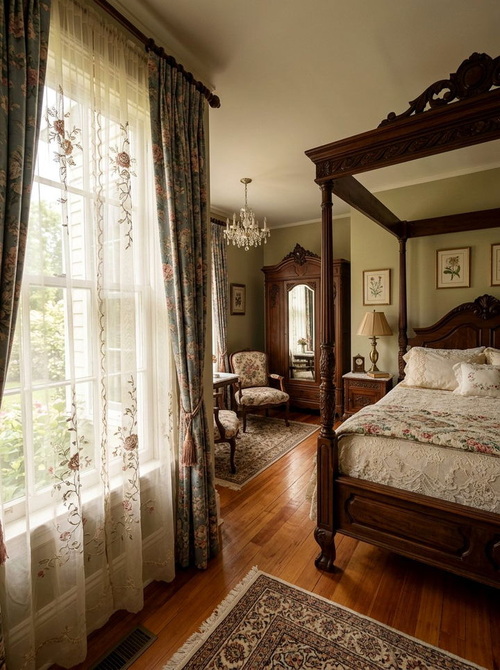 Embroidered sheer curtains - 30 bedroom sheer curtains