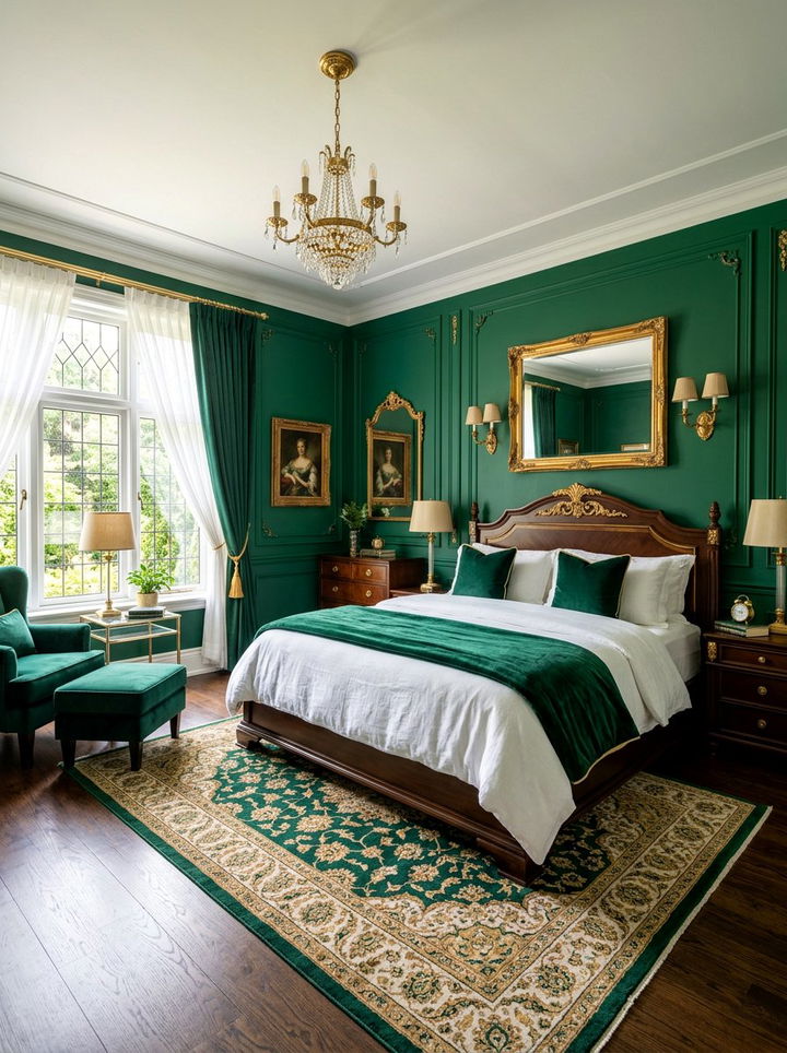 Emerald And Gold Bedroom - 30 jewel tone bedroom ideas