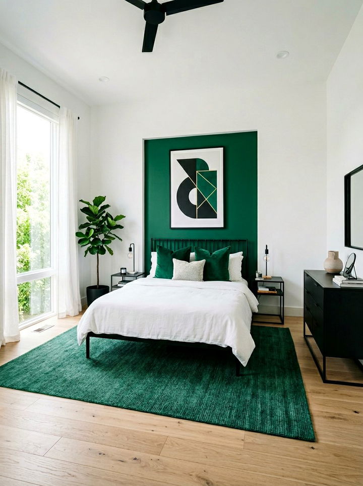 Emerald And White Bedroom - 30 emerald bedroom ideas
