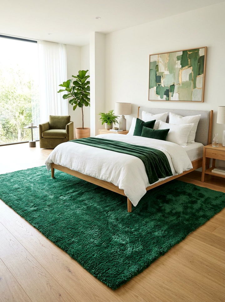 Emerald Bedroom Area Rug - 30 emerald bedroom ideas