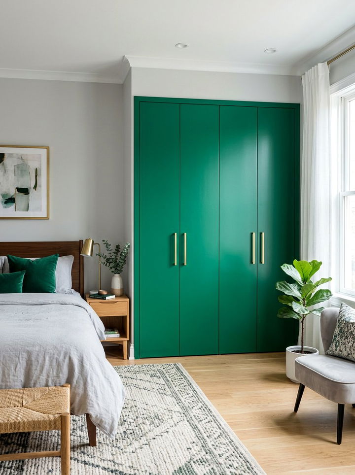 Emerald Closet Doors - 30 emerald bedroom ideas
