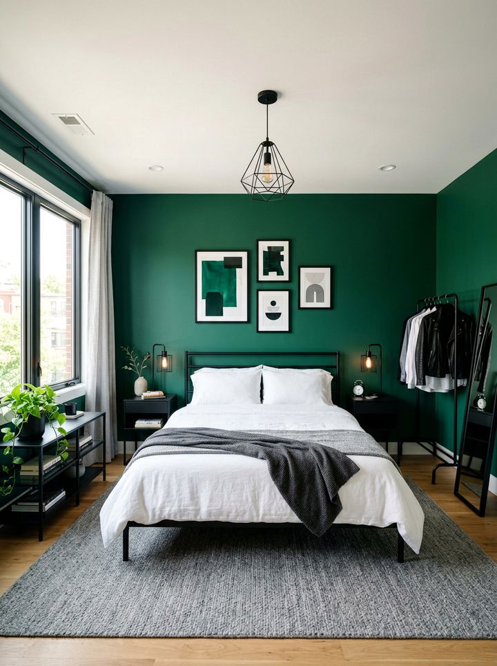 Emerald Green And Black Bedroom - 30 emerald bedroom decor ideas