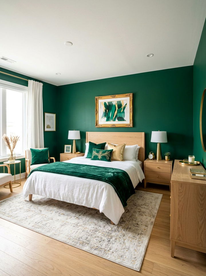 Emerald Green And Gold Decor - 30 gold bedroom decor ideas
